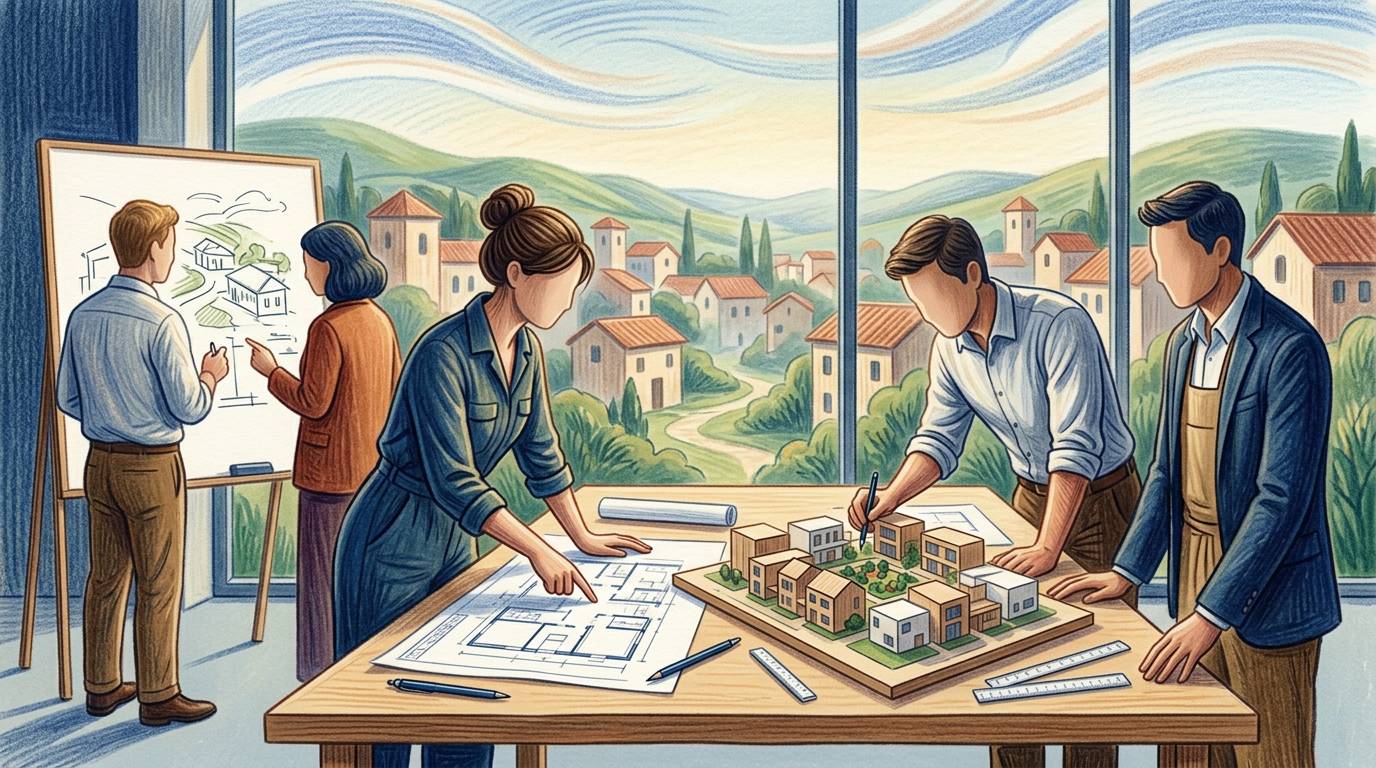 Percorsi e verde del borgo CasaFìlos di Pozzolengo